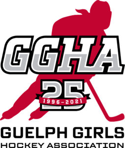 Guelph Girls Hockey Association at 25 Years logo