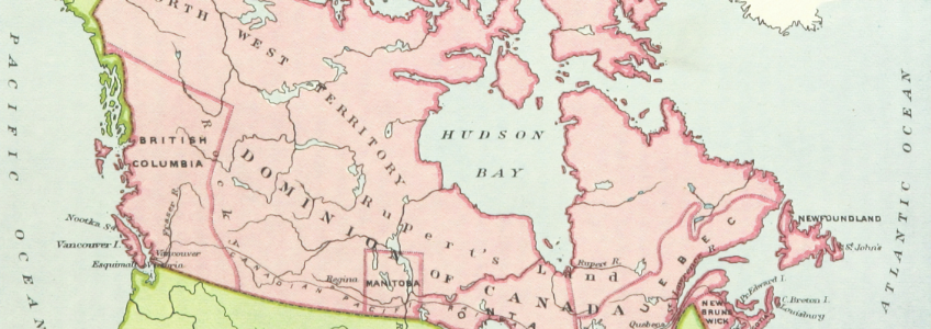 A pink map of Canada